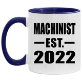 Machinist Established Est. 2022 - 11oz Accent Mug Purple