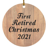 First Retired Christmas 2021 - Circle Ornament C