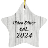 Video Editor Established Est. 2024 - Star Ornament F