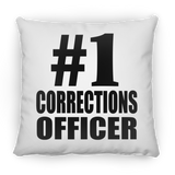 Number One #1 Corrections Officer - Throw Pillow