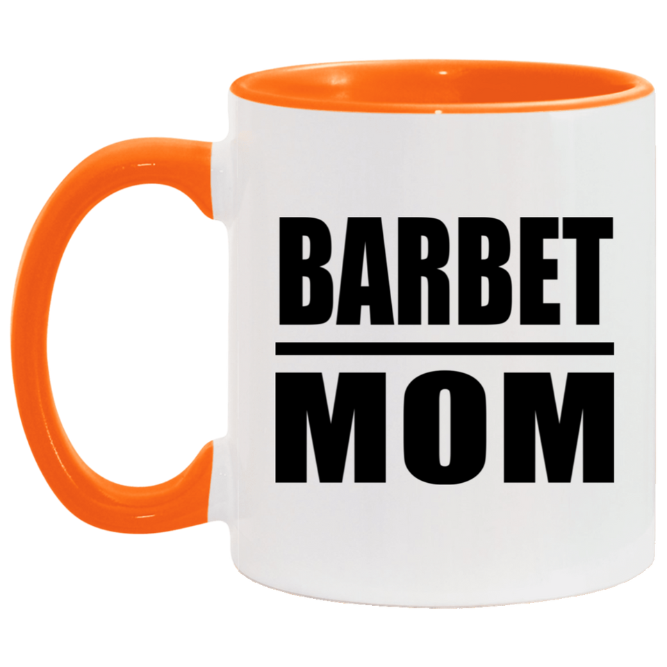 Barbet Mom - 11oz Accent Mug Orange