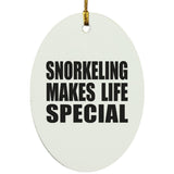 Snorkeling Makes Life Special - Oval Ornament