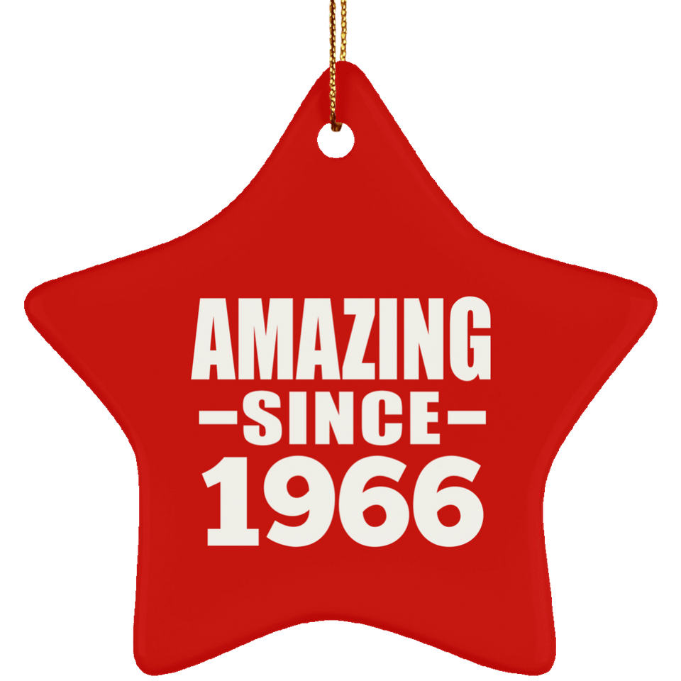 58th Birthday Amazing Since 1966 - Star Ornament