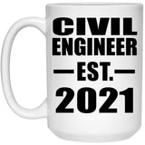 Civil Engineer Established EST. 2021 - 15oz Coffee Mug