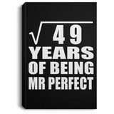7th Anniversary Square Root of 49 Years of Mr Perfect - Canvas Portrait
