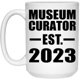 Museum Curator Established EST. 2023 - 15oz Coffee Mug
