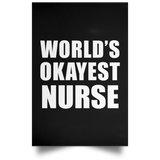 World's Okayest Nurse - Poster Portrait