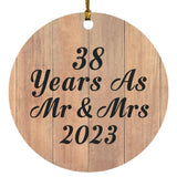 38 Years As Mr & Mrs 2023 - Circle Ornament C