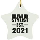 Hair Stylist Established EST. 2021 - Star Ornament