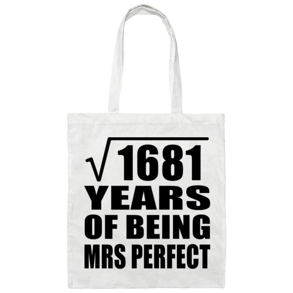 41st Anniversary Square Root of 1681 Years of Mrs Perfect - Tote Bag White
