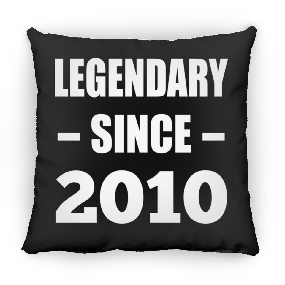 14th Birthday Legendary Since 2010 - Throw Pillow Black
