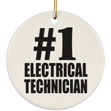 Number One #1 Electrical Technician - Circle Ornament