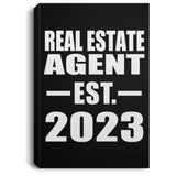 Real Estate Agent Established EST. 2023 - Canvas Portrait