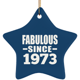 51st Birthday Fabulous Since 1973 - Star Ornament