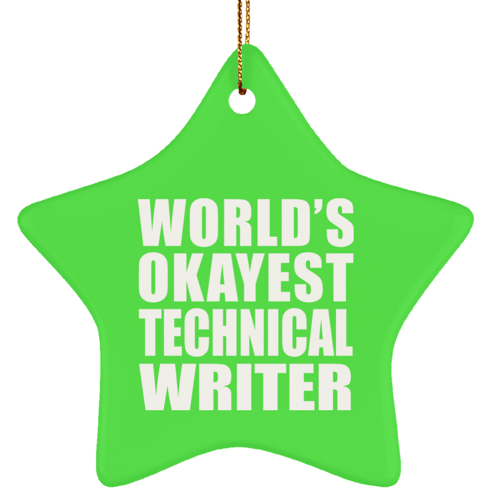 World's Okayest Technical Writer - Star Ornament