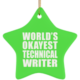 World's Okayest Technical Writer - Star Ornament