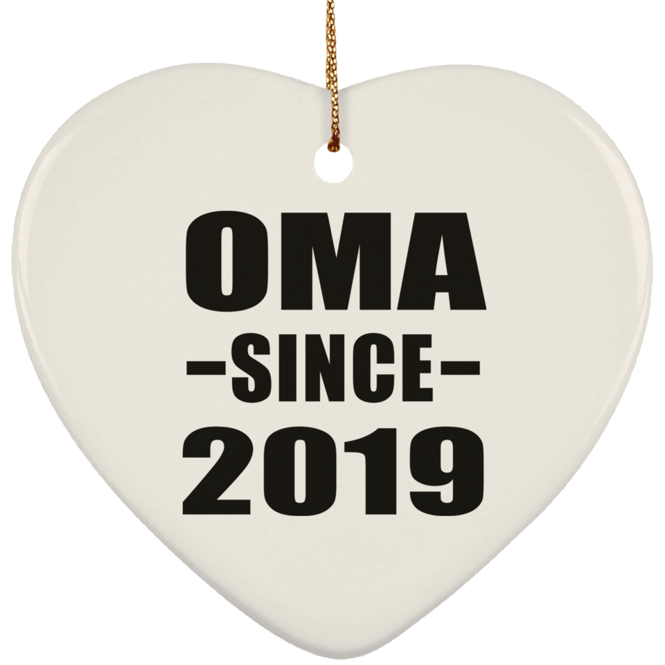 Oma Since 2019 - Heart Ornament