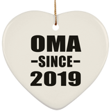 Oma Since 2019 - Heart Ornament