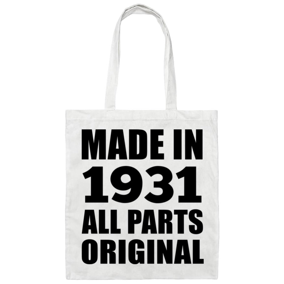 93rd Birthday Made in 1931 All Parts Original - Tote Bag White