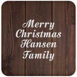 Merry Christmas Hansen Family - Drink Coaster D