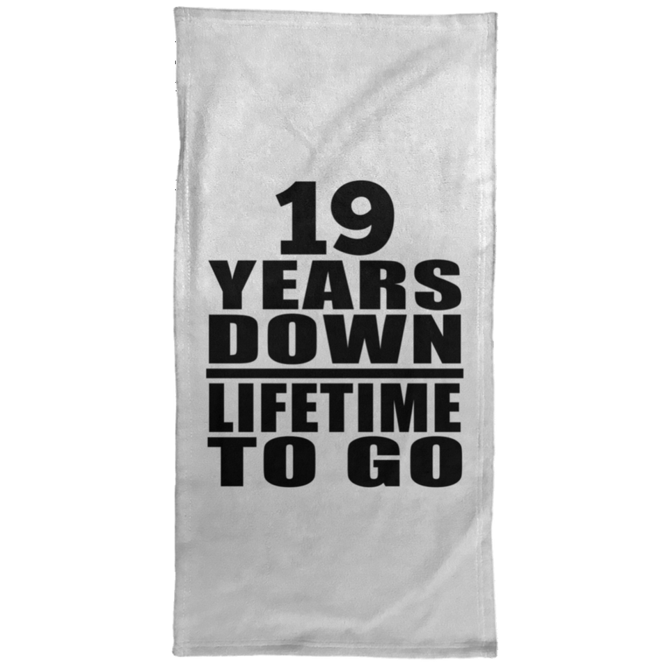 19th Anniversary 19 Years Down Lifetime To Go - Hand Towel
