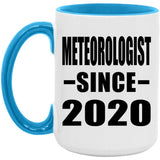 Meteorologist Since 2020 - 15oz Accent Mug Blue