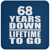 68th Anniversary 68 Years Down Lifetime To Go - Drink Coaster