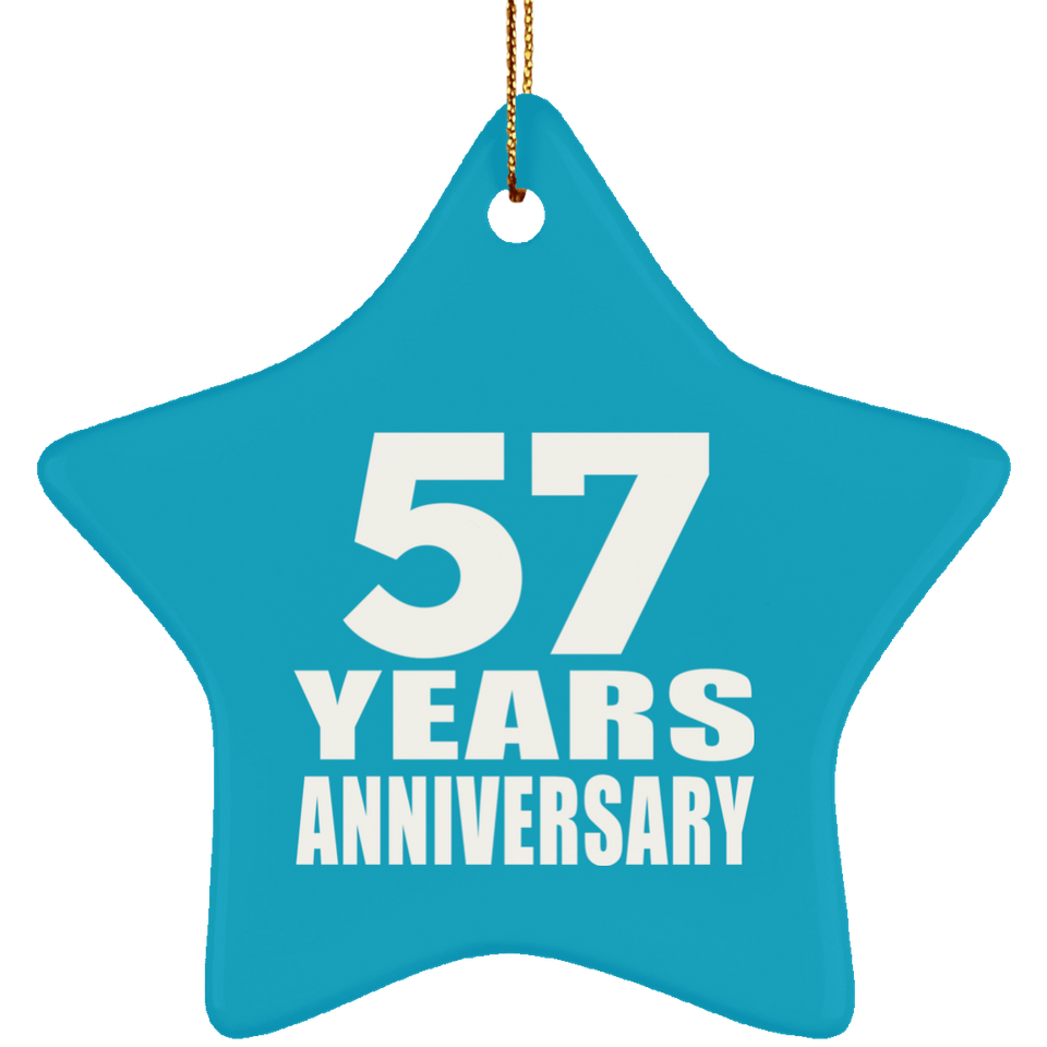 57th Anniversary 57 Years - Star Ornament