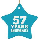 57th Anniversary 57 Years - Star Ornament
