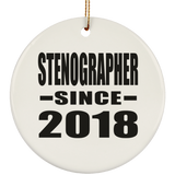 Stenographer Since 2018 - Circle Ornament
