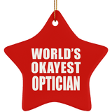 World's Okayest Optician - Star Ornament