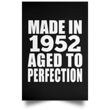 72nd Birthday Made In 1952 Aged to Perfection - Poster Portrait