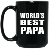 World's Best Papa - 15 Oz Coffee Mug Black