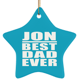 Jon Best Dad Ever - Star Ornament