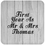 First Year As Mr & Mrs Thomas - Drink Coaster F