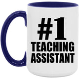 Number One #1 Teaching Assistant - 15oz Accent Mug Purple