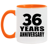 36th Anniversary 36 Years - 11oz Accent Mug Orange