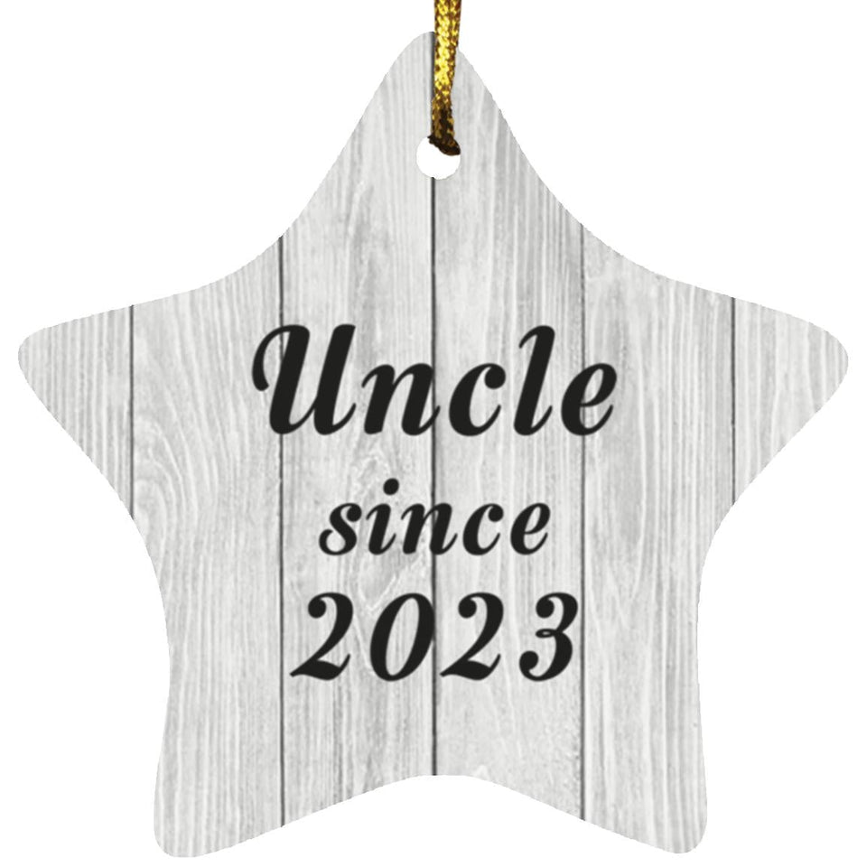 Uncle Since 2023 - Star Ornament F