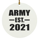 Army Established EST. 2021 - Circle Ornament