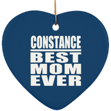 Constance Best Mom Ever - Heart Ornament
