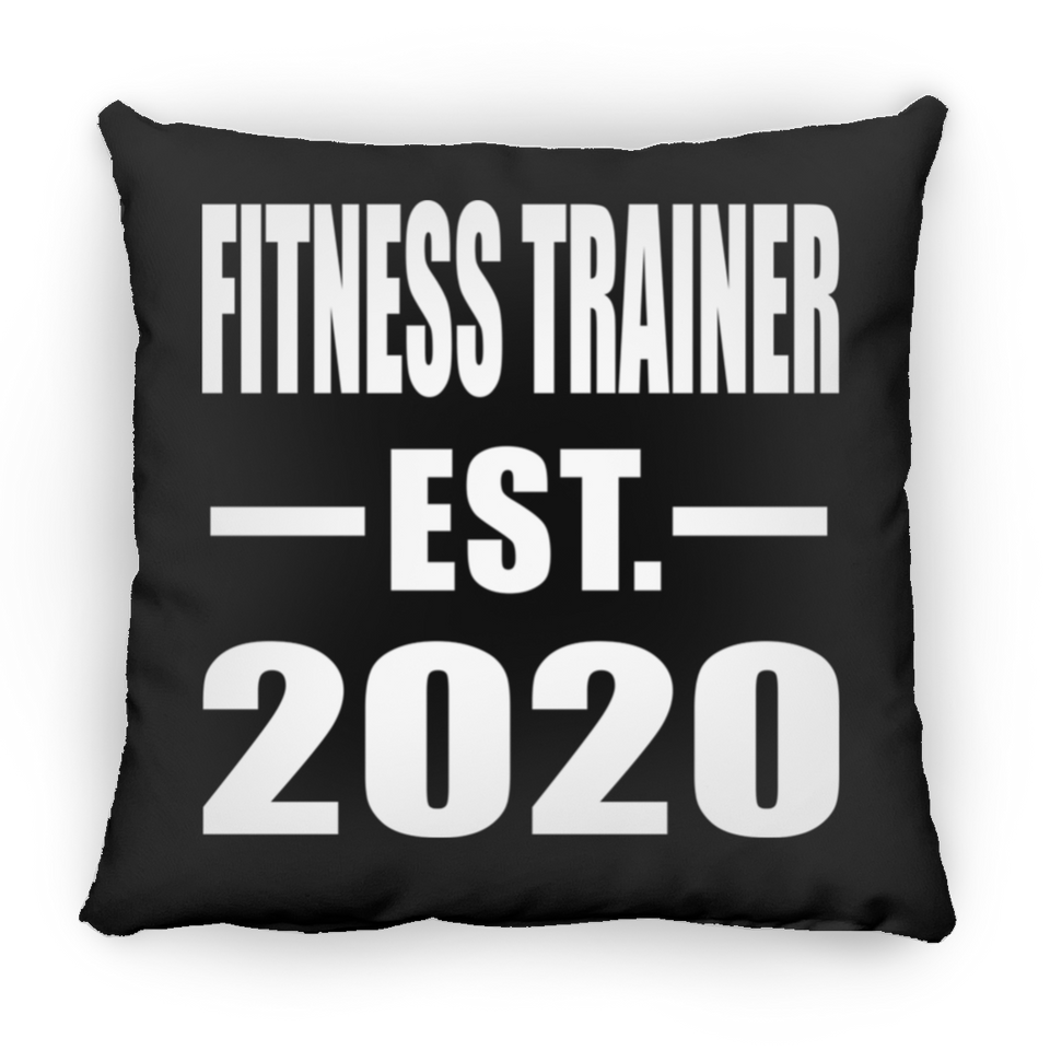 Fitness Trainer Established EST. 2020 - Throw Pillow Black