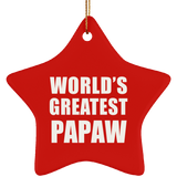 World's Greatest Papaw - Star Ornament