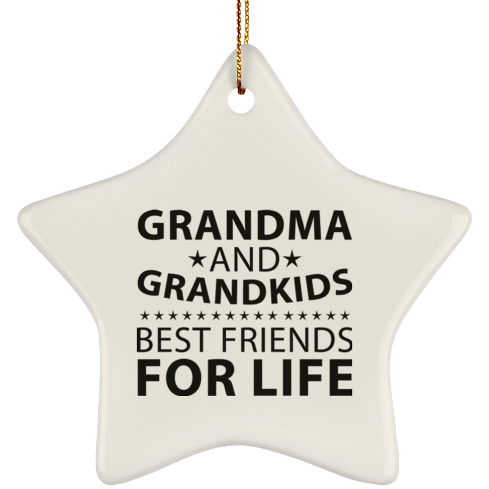 Grandma and Grandkids, Best Friends For Life - Star Ornament