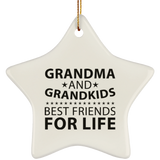 Grandma and Grandkids, Best Friends For Life - Star Ornament