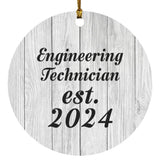 Engineering Technician Established Est. 2024 - Circle Ornament F