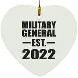 Military General Established EST. 2022 - Heart Ornament