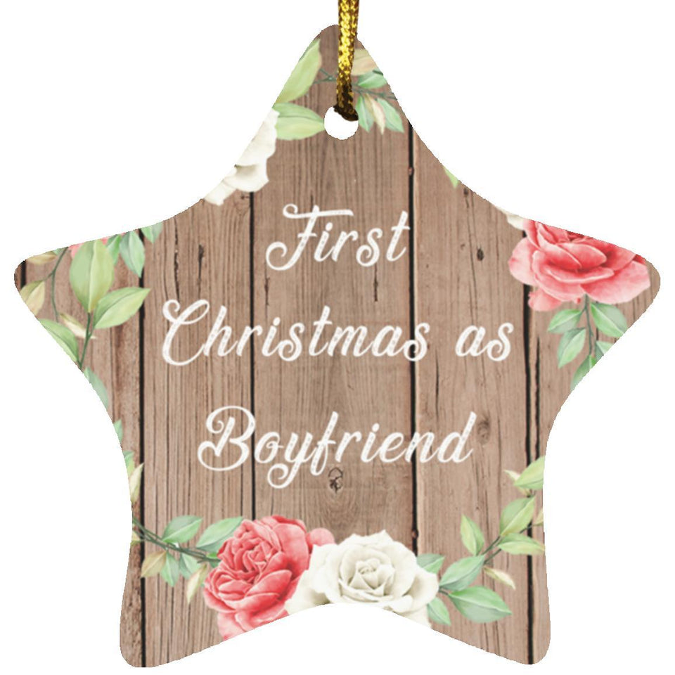 First Christmas As Boyfriend - Star Ornament B