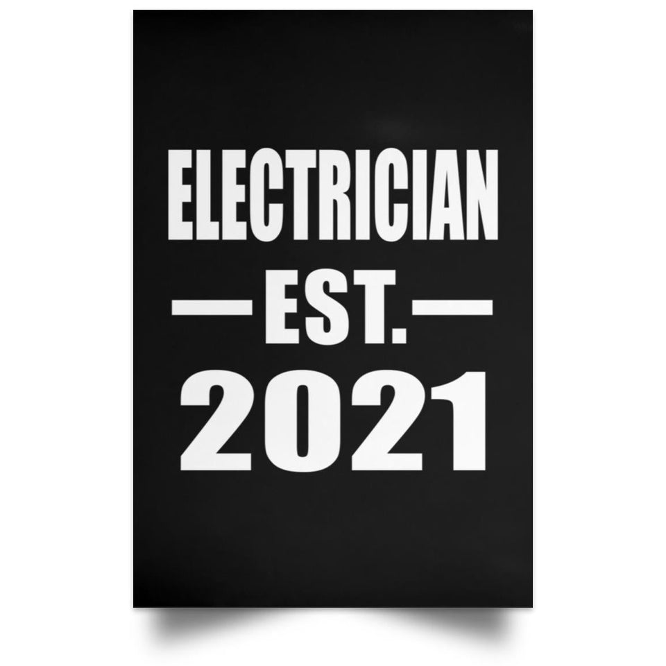 Electrician Established EST. 2021 - Poster Portrait