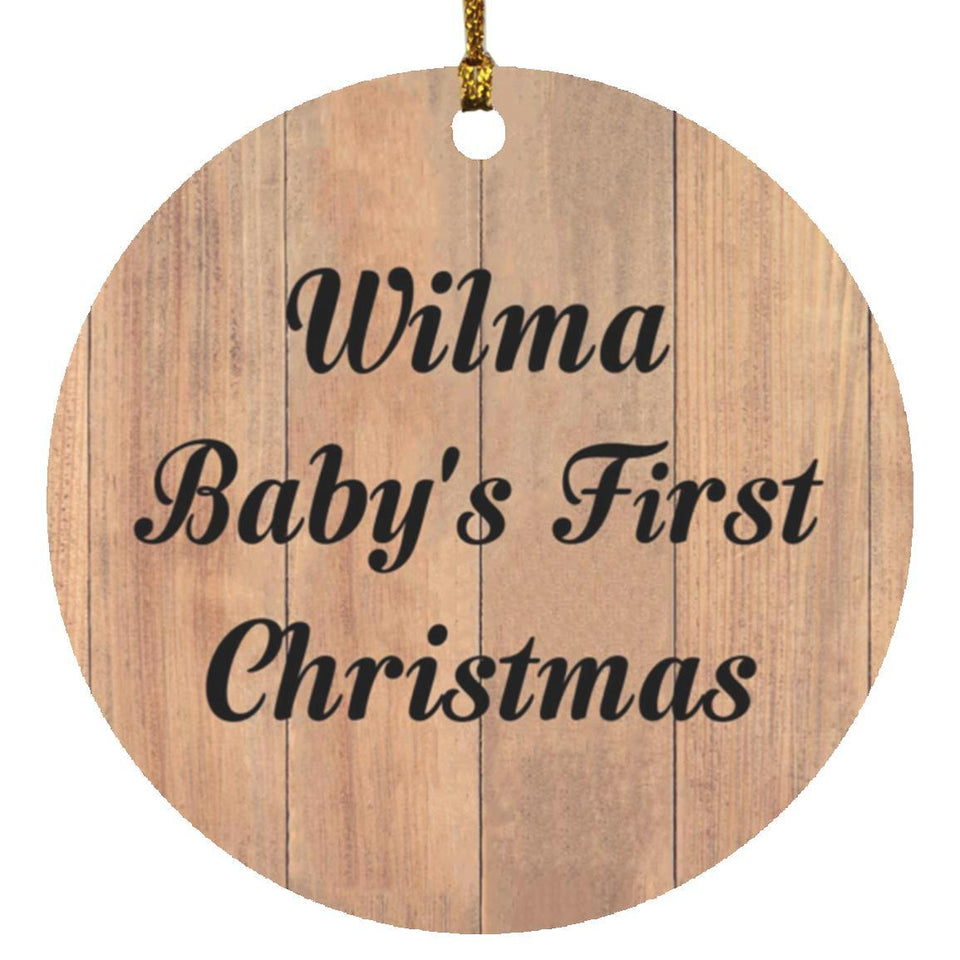 Wilma Baby's First Christmas - Circle Ornament C