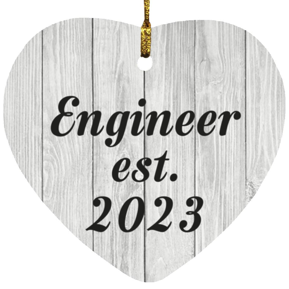 Engineer Established Est. 2023 - Heart Ornament F